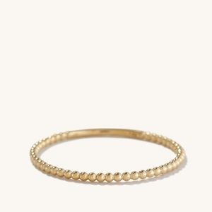 Mejuri 14k Gold Beaded Ring